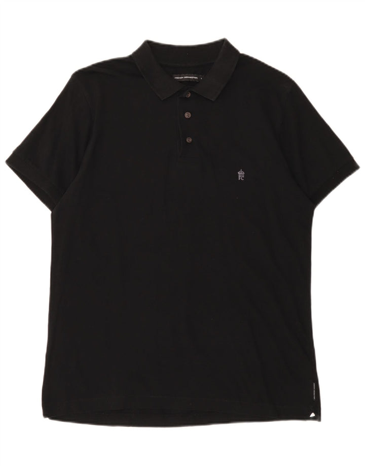 Polo da uomo French Connection grande in cotone nero
