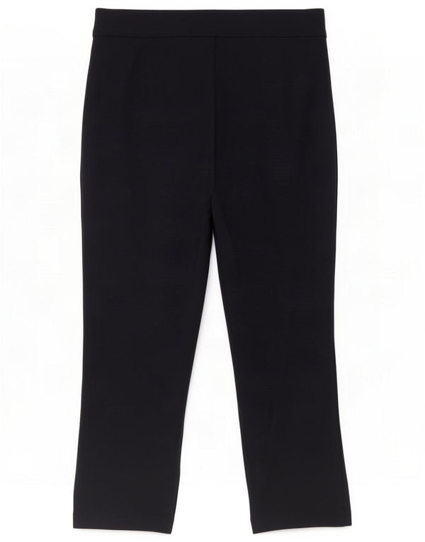 Pantaloni Capri da donna Marks & Spencer UK 14 Large W32 L22 viscosa blu navy