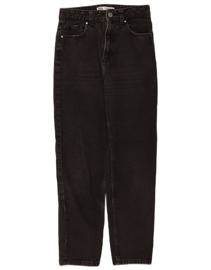 Jeans dritti da donna Zara EU 36 XS W26 L26 Nero