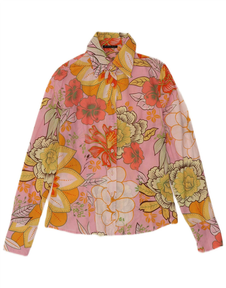 Camicia da donna Sisley UK 12 media floreale multicolore