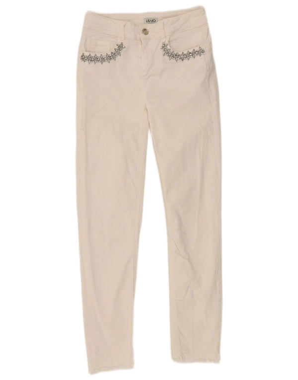 Jeans Skinny Donna Liu Jo W25 L27 Cotone Bianco