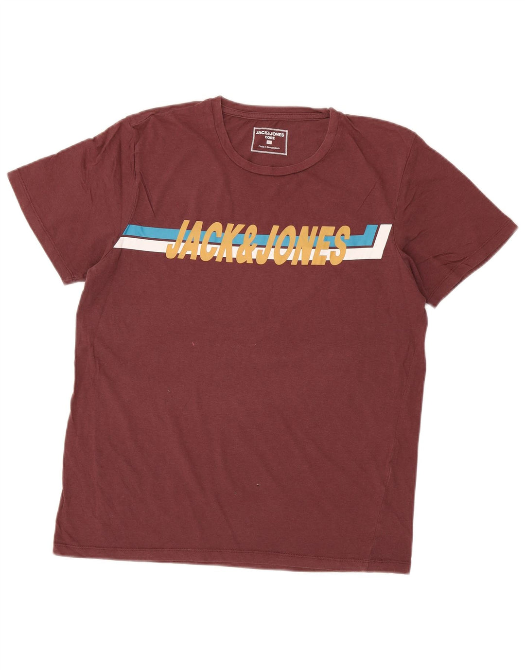 Jack & Jones T-shirt grafica da uomo grande bordeaux