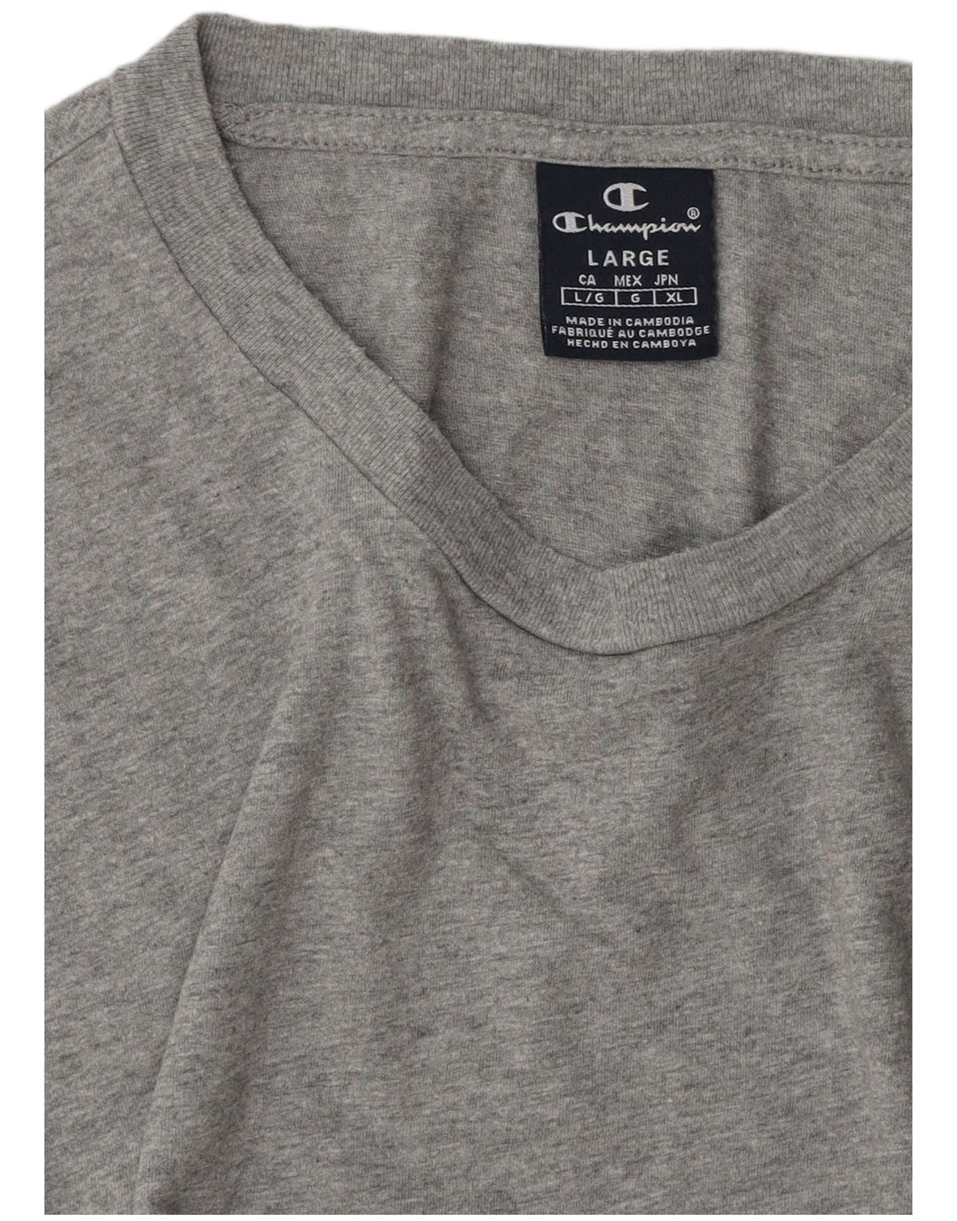 T-shirt da uomo Champion Top grande grigia chiazzata