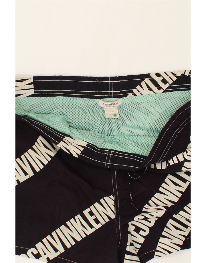 CALVIN KLEIN Pantaloncini da bagno con grafica da uomo Poliestere nero medio