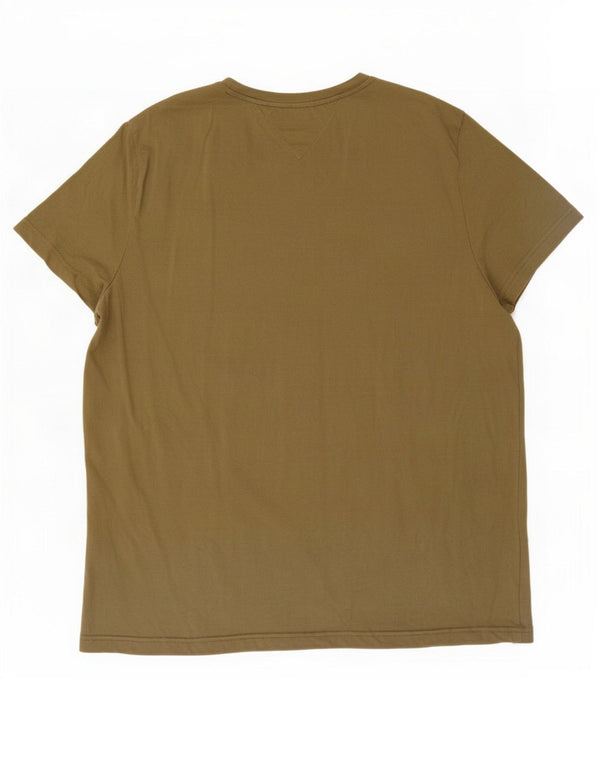 T-shirt grafica da uomo slim fit Tommy Hilfiger Top 3XL cotone kaki