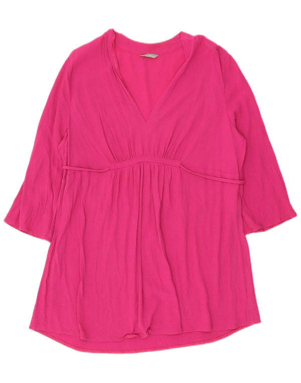 Abito a tunica con maniche a 3/4 da donna Marks & Spencer UK 20 2XL Viscosa rosa