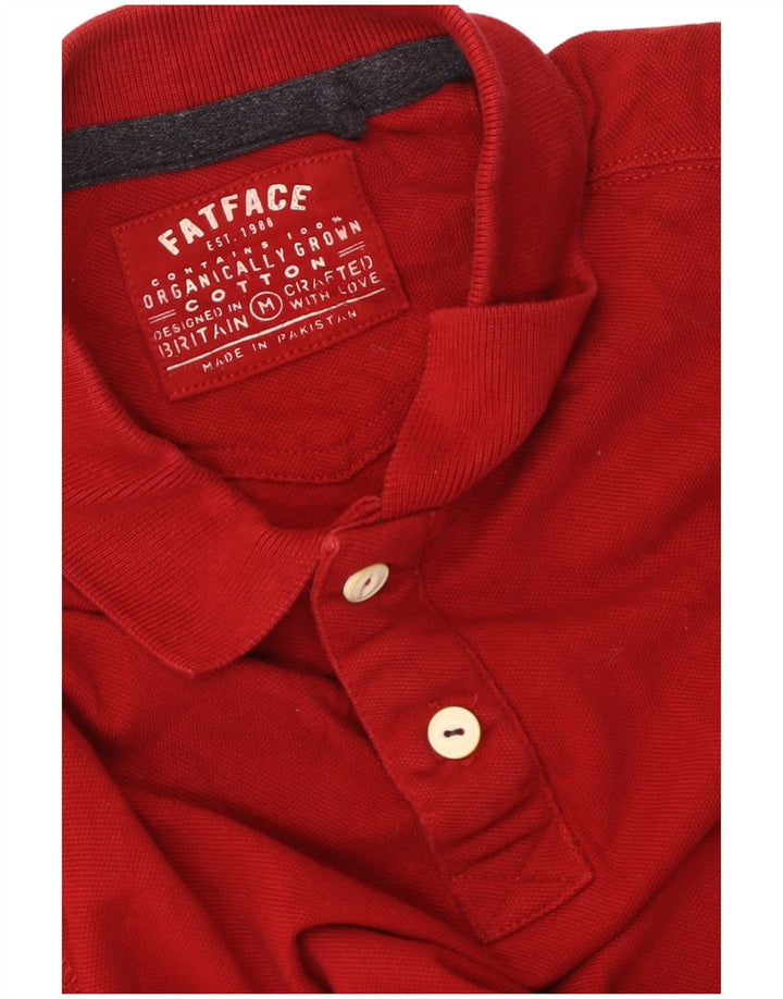 Polo da uomo Fat Face in cotone rosso medio