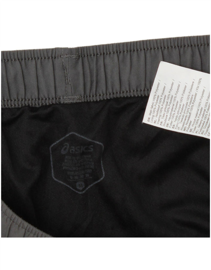Pantaloncini sportivi da uomo Asics in poliestere grigio medio