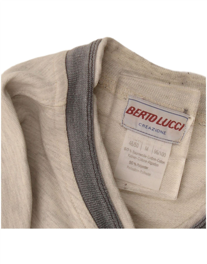 Berto Lucci Felpa da uomo Princeton Felpa color grigio medio