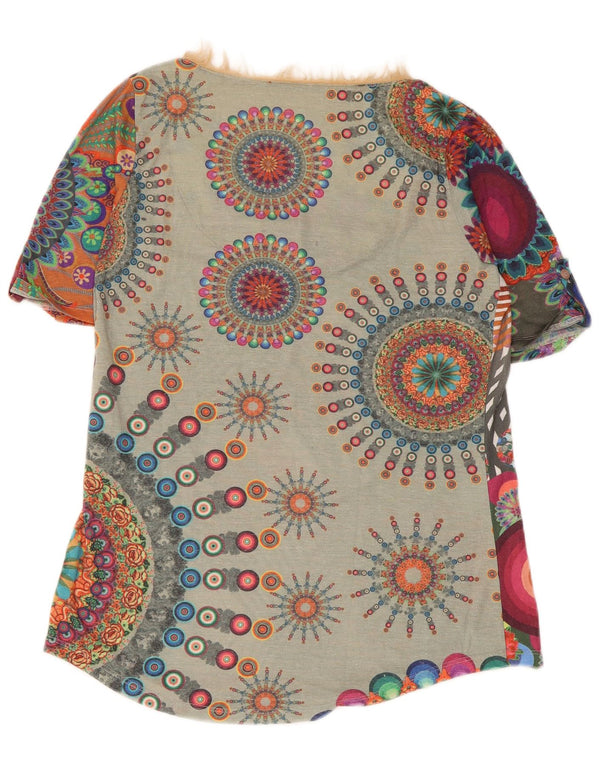 Desigual Camicetta da donna Top UK 14 Grande floreale multicolore