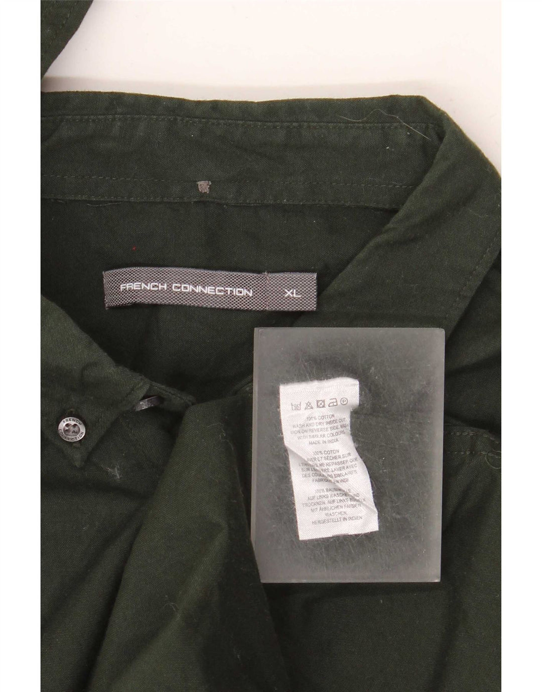 Camicia da uomo French Connection XL in cotone verde