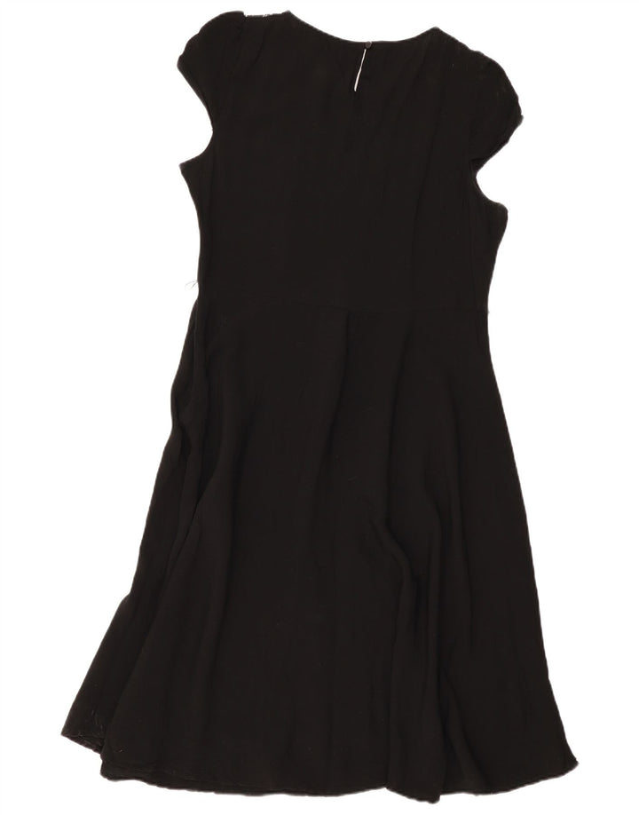 MONSOON Abito a trapezio da donna UK 18 XL Cotone nero