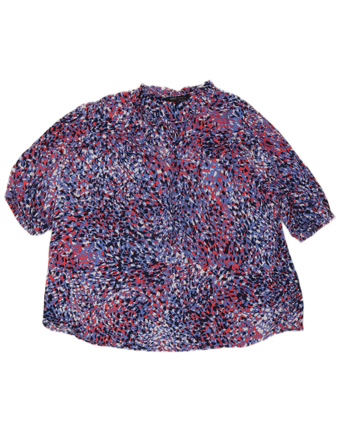Camicetta da donna Marks & Spencer Top UK 18 XL Viscosa con stampa animalier blu