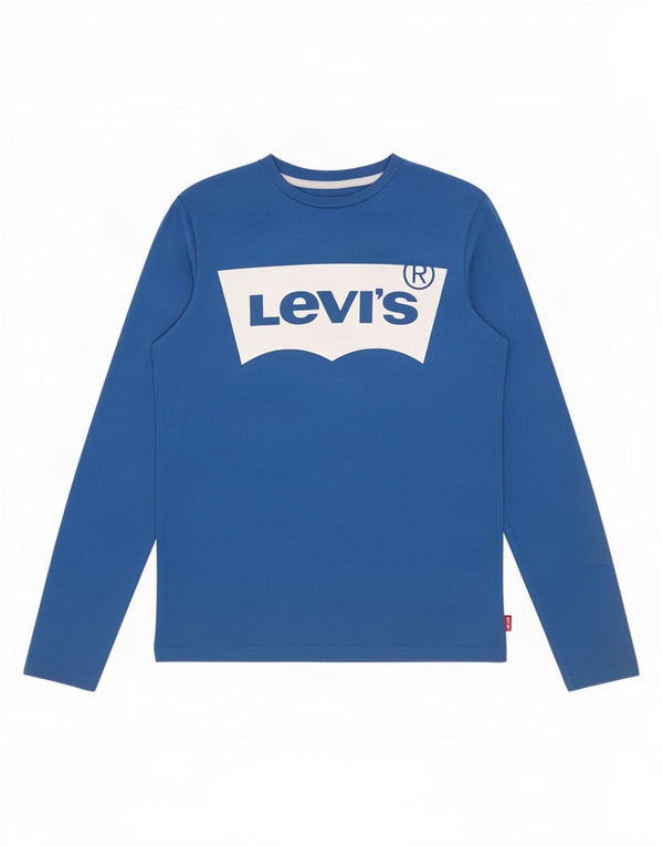 Levi's Boys Graphic Top manica lunga 13-14 anni in cotone blu