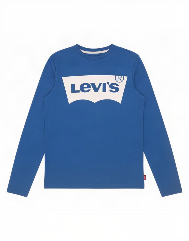 Levi's Boys Graphic Top manica lunga 13-14 anni in cotone blu
