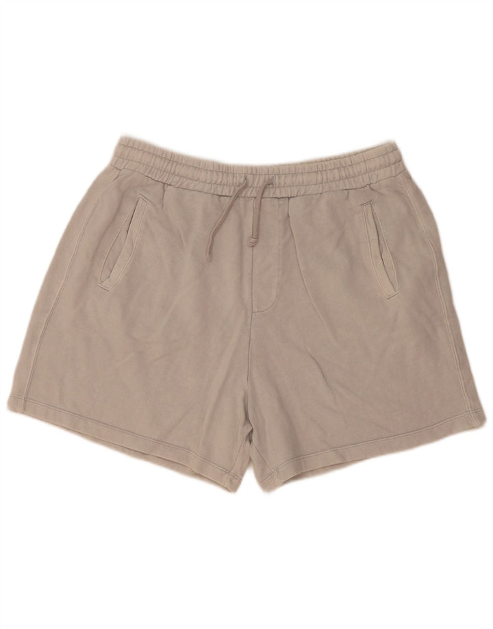 Pantaloncini sportivi da uomo Zara grandi in cotone grigio