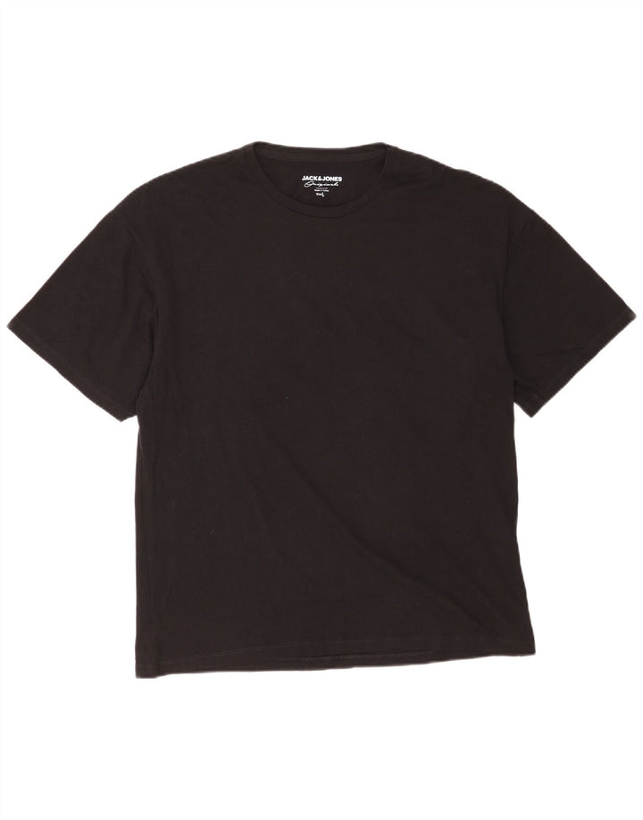 Jack & Jones T-shirt grafica da uomo grande nera