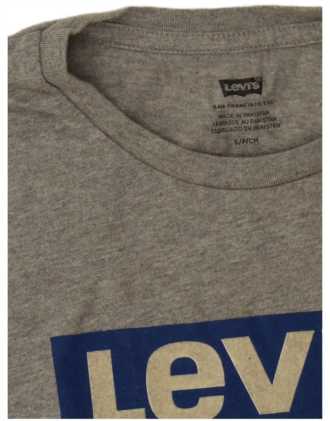 T-shirt grafica da uomo Levi's Top in cotone chiazzato grigio piccolo