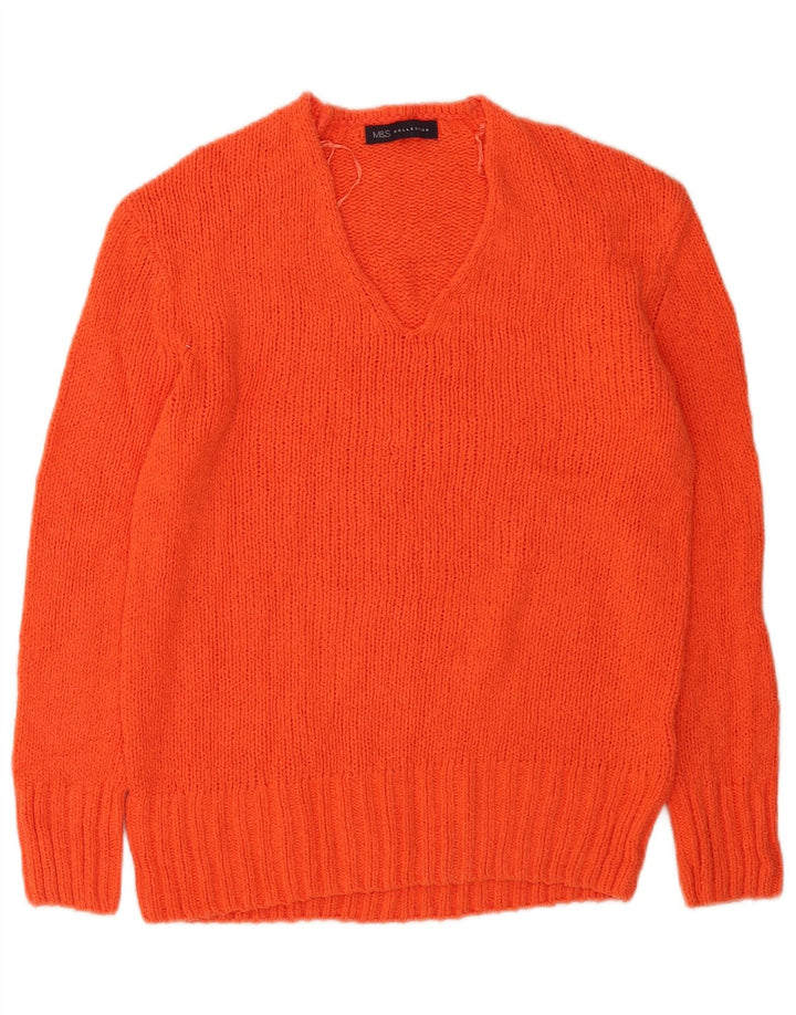 Maglione oversize con scollo a V da donna Marks & Spencer UK 6 XS Arancione