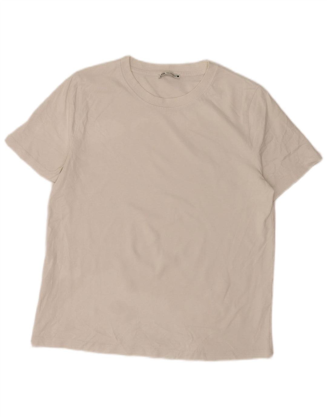 T-shirt da donna Zara Top UK 16 grande in cotone bianco