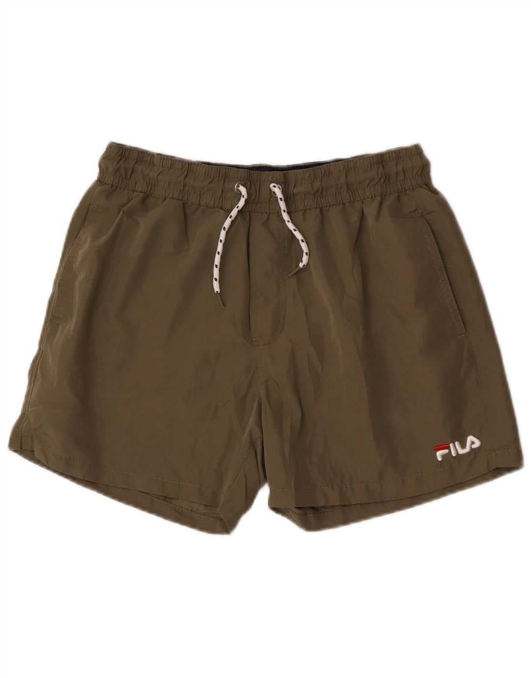 Pantaloncini da bagno da uomo Fila medio poliestere kaki