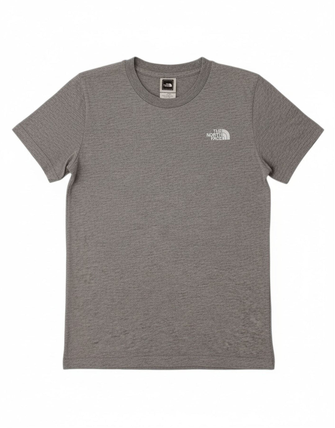 THE NORTH FACE Boys T-Shirt Top 9-10 Years Medium Grey Flecked Cotton