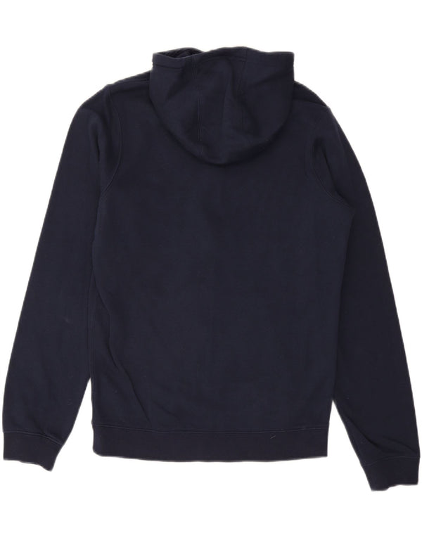 Maglione con cappuccio e zip da uomo NIKE piccolo in cotone blu navy