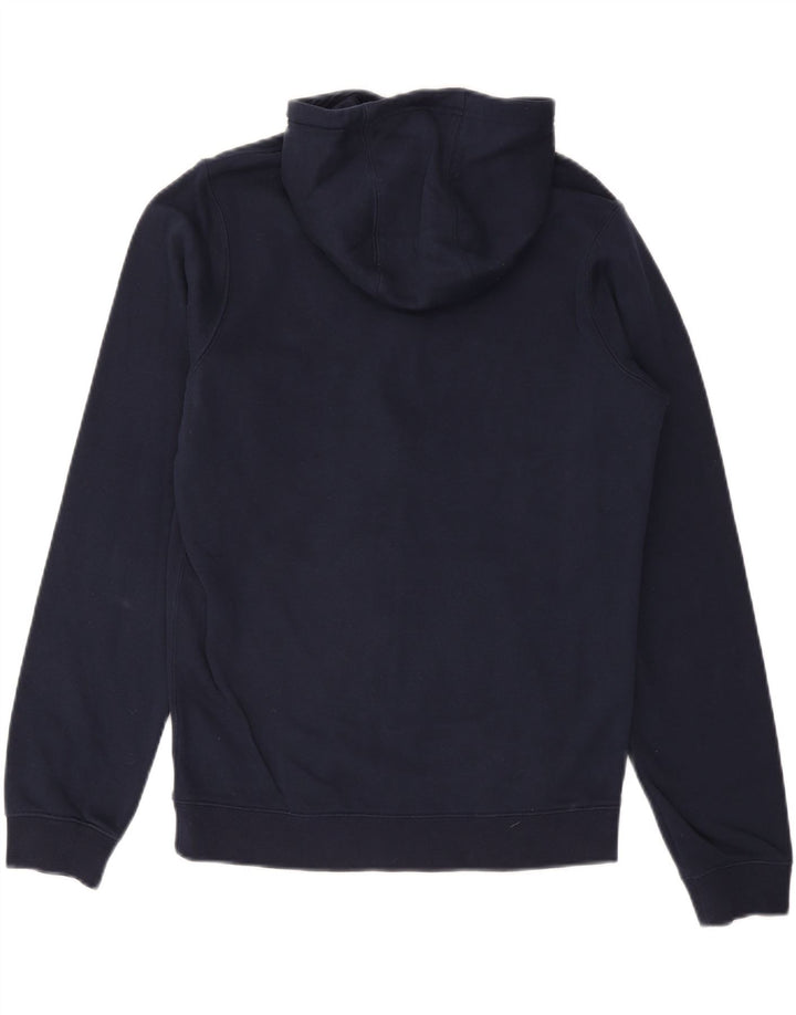 Maglione con cappuccio e zip da uomo NIKE piccolo in cotone blu navy
