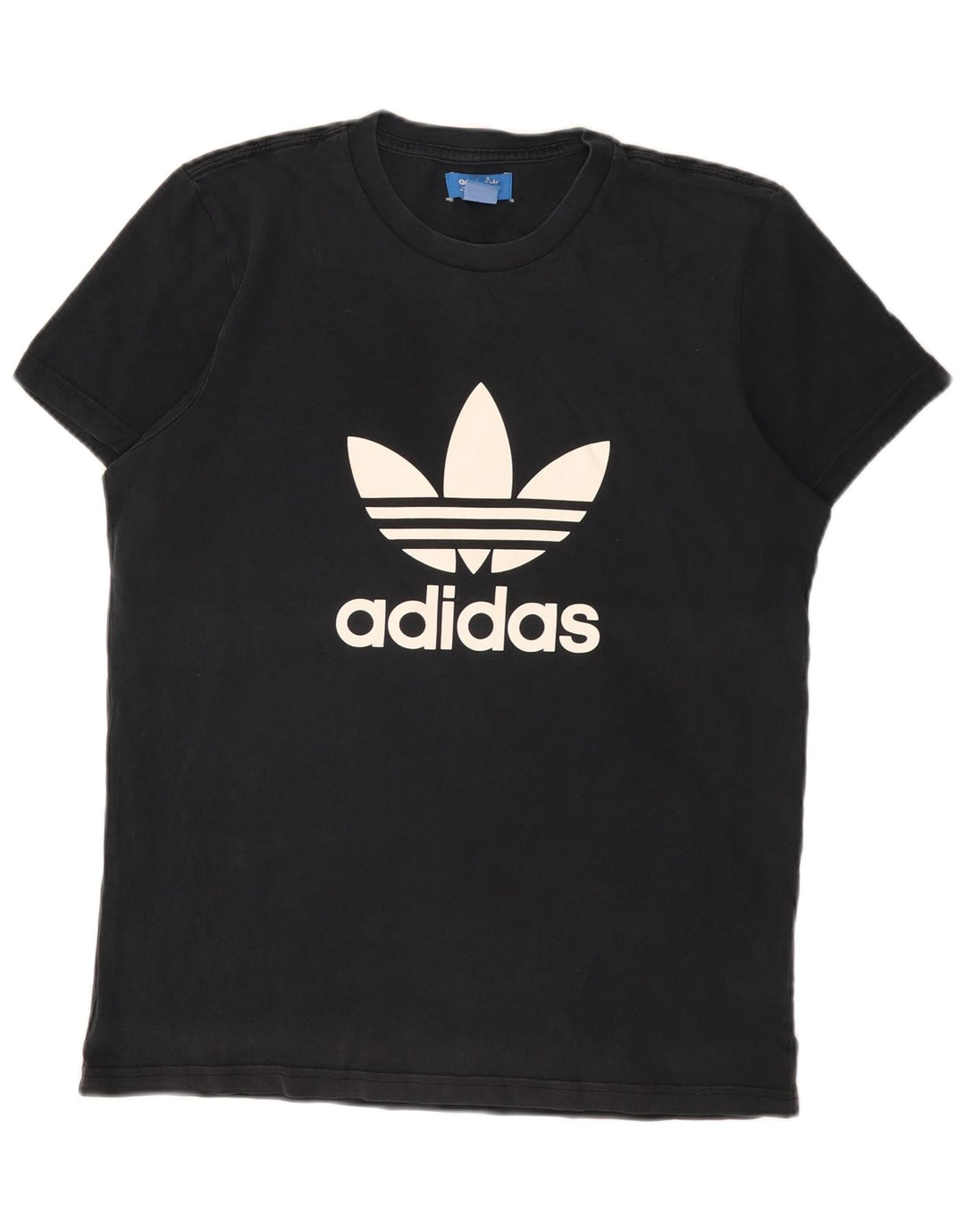 T-shirt grafica da uomo Adidas Top in cotone nero medio