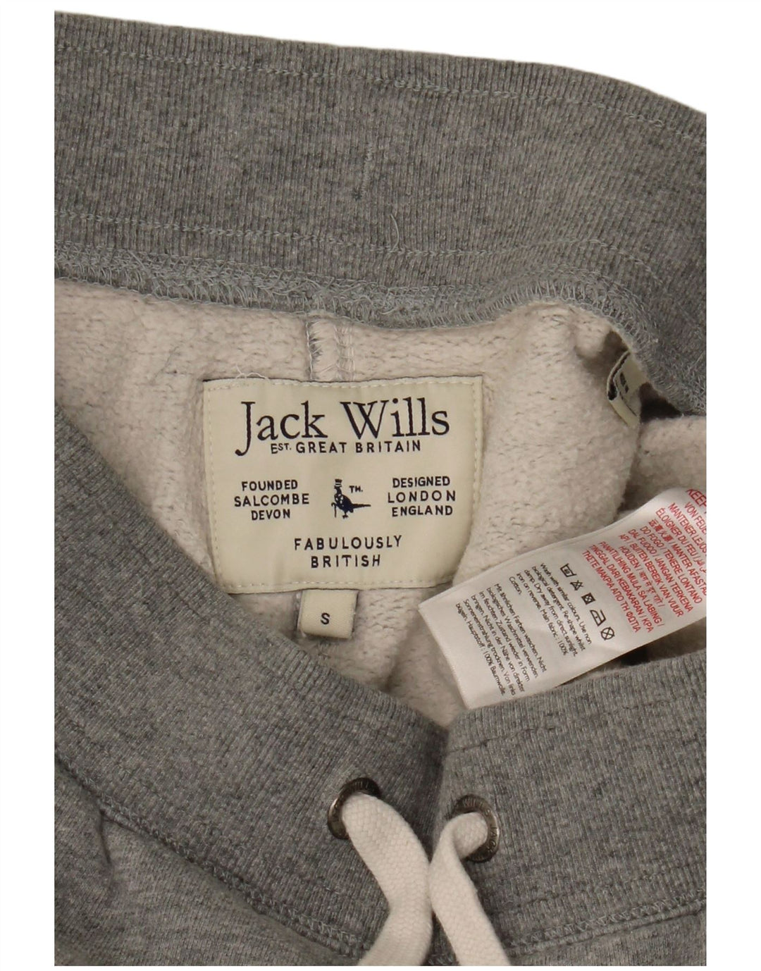 Pantaloncini sportivi da uomo Jack Wills piccoli in cotone screziato grigio