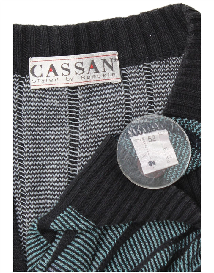 Maglione cardigan da uomo Cassan IT 52 Cotone a righe grandi multicolori