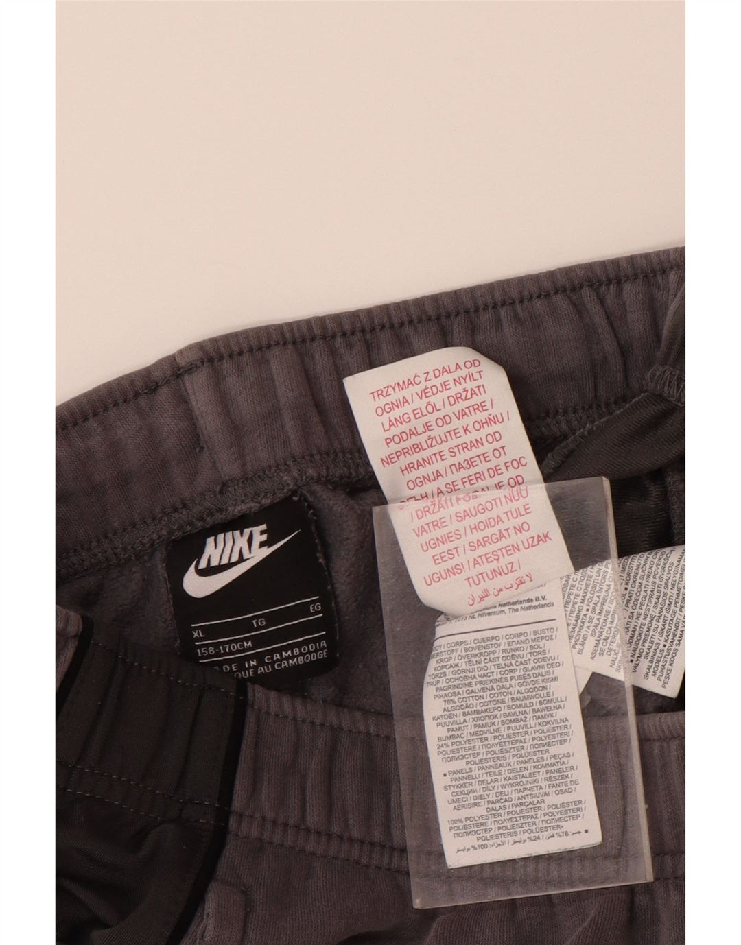 NIKE Pantaloni da tuta da ragazzo Joggers 13-14 anni XL Grigio Colourblock