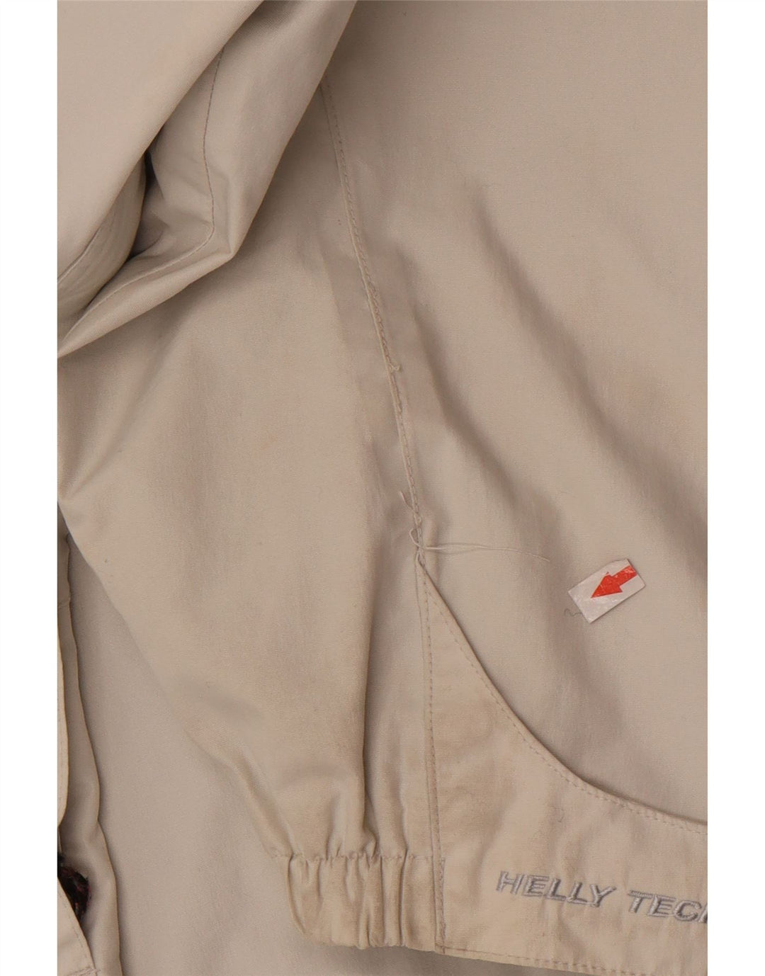 Giacca antipioggia da uomo con cappuccio Helly Hansen UK 40 Large in nylon bianco sporco