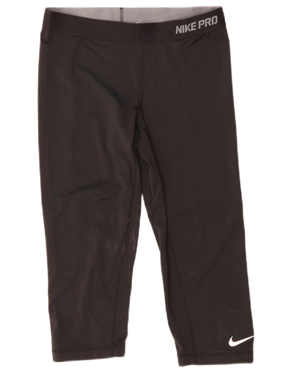 Leggings Nike Graphic Capri da donna UK 26 Large Nero Poliestere