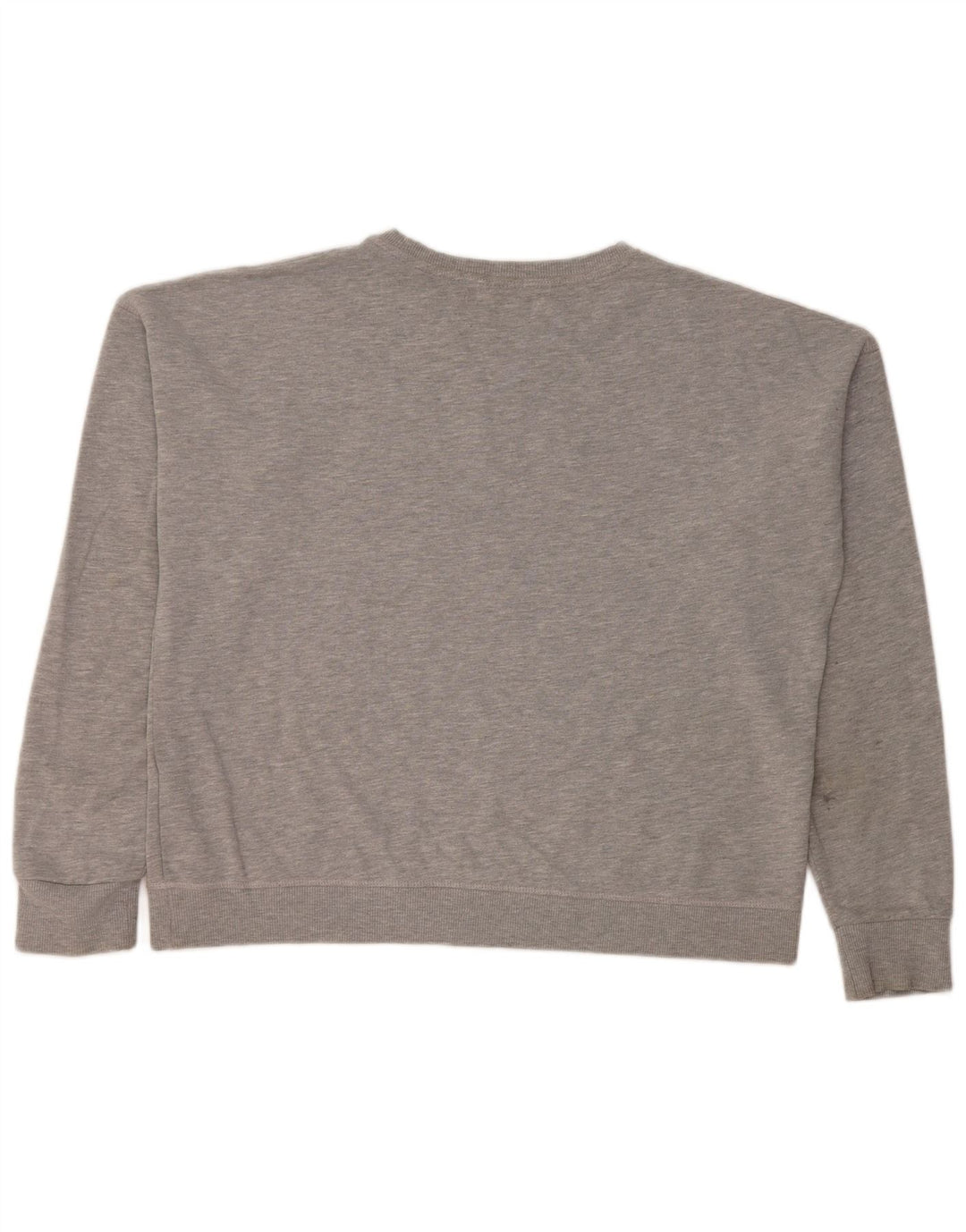 Felpa oversize con grafica da donna Superdry, maglione UK 16, grande cotone grigio