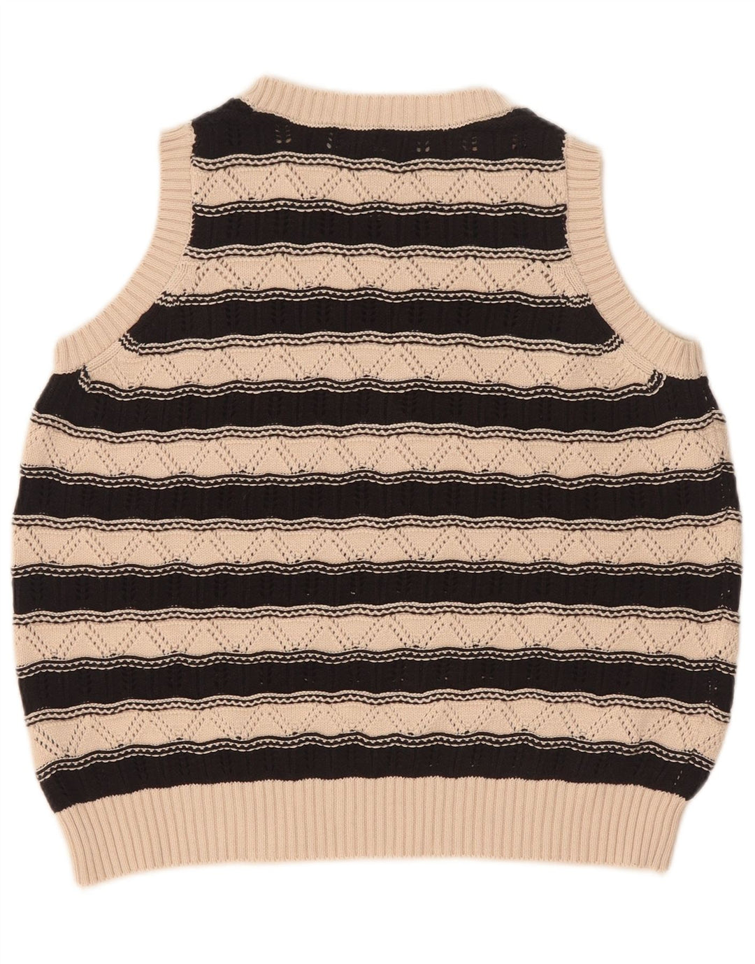 Canotta da donna Marks & Spencer UK 14 Cotone a righe beige medio