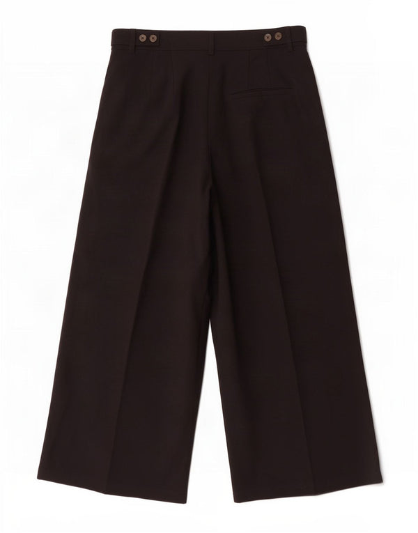 Pantaloni casual a gamba larga da donna Marks & Spencer UK 12 medi W30 L27 neri