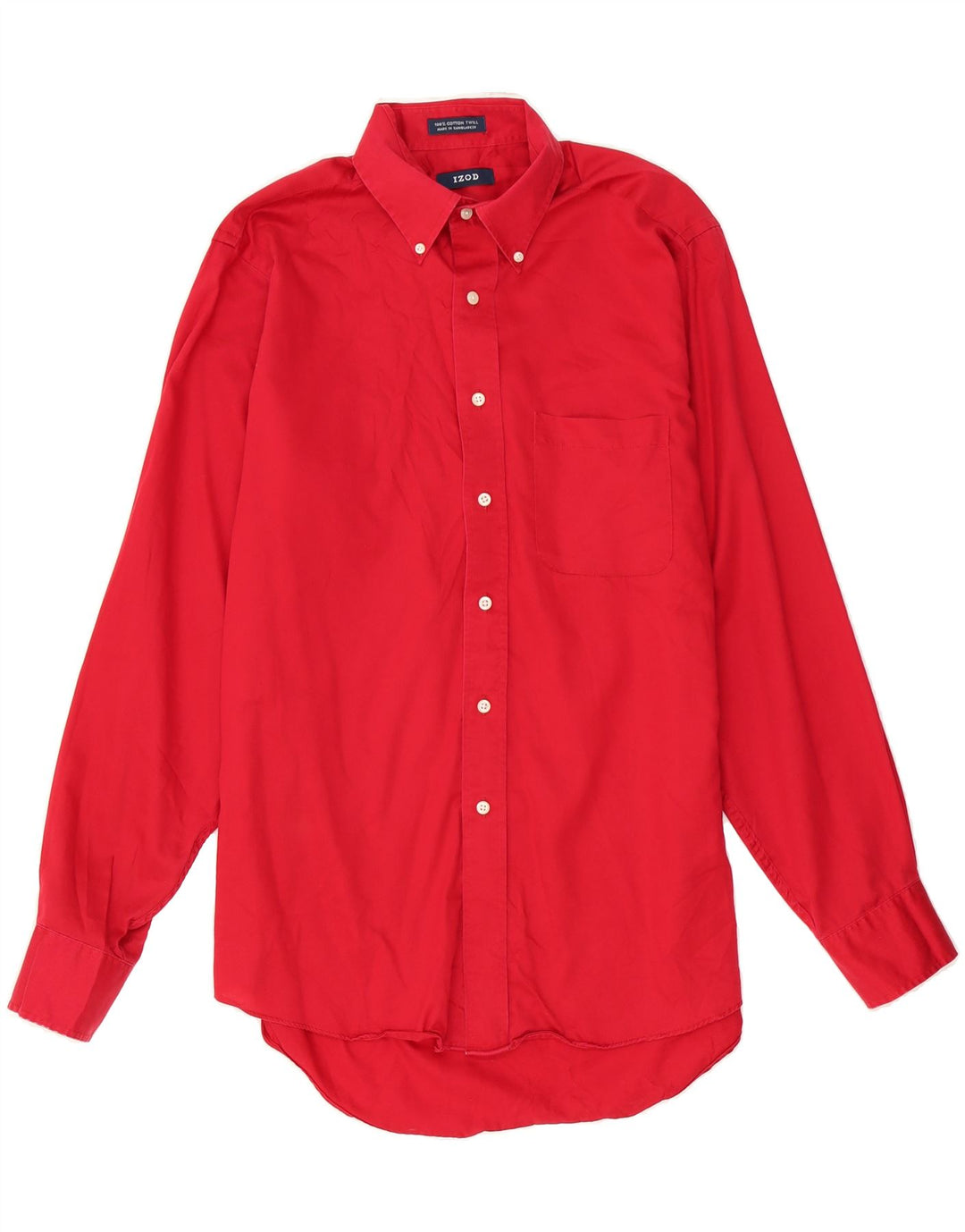 IZOD Mens Shirt Size 15 1/2 Medium Red Vintage Izod and Second-Hand Izod from Messina Hembry 