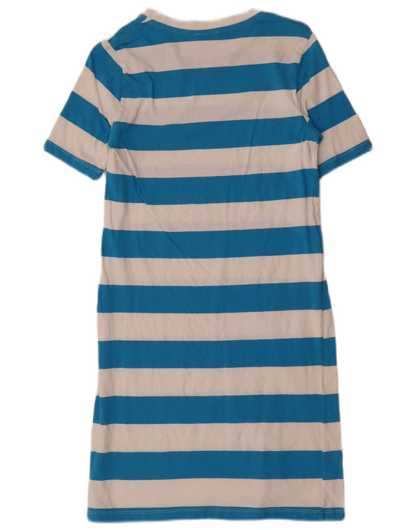 Abito T-shirt da donna Benetton UK 6 XS cotone a righe blu