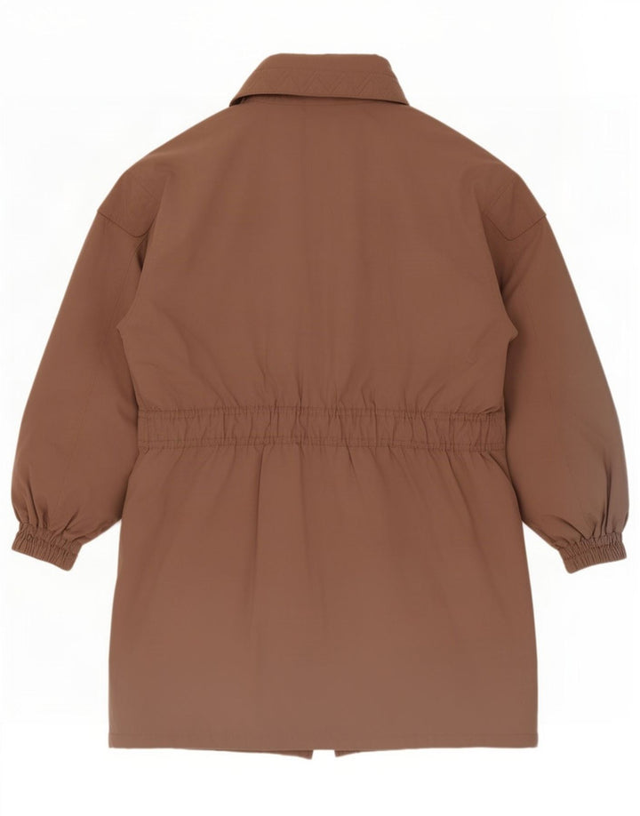 Cappotto imbottito vintage da donna UK 14 grande marrone