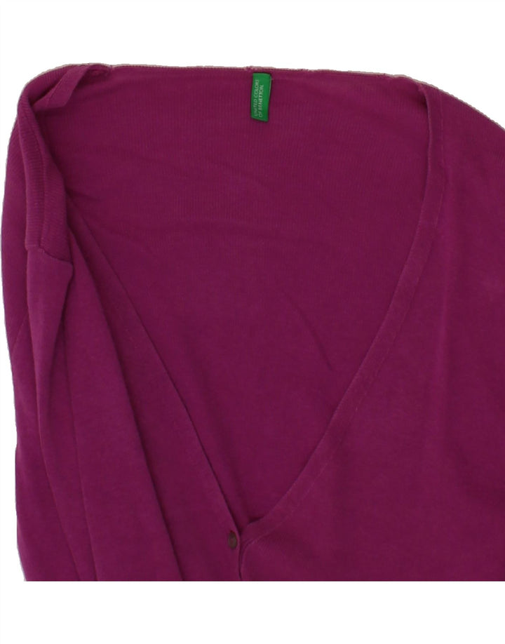 BENETTON Womens Cardigan Sweater UK 14 Medium Pink Vintage Benetton and Second-Hand Benetton from Messina Hembry 