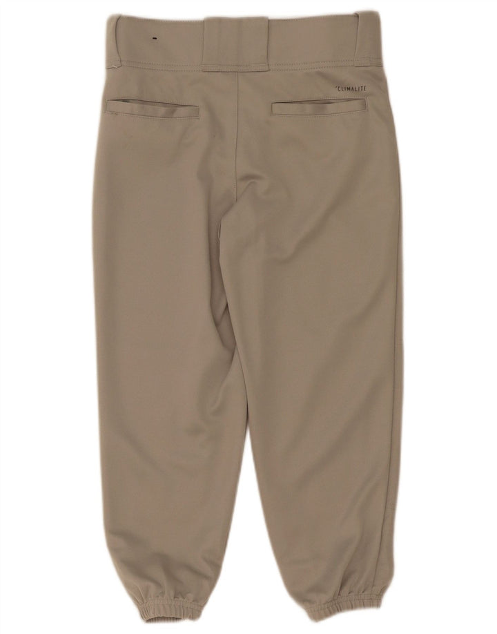 Pantaloni da tuta Adidas Capri da ragazzo, pantaloni da jogging, 8-9 anni, piccoli, in poliestere grigio