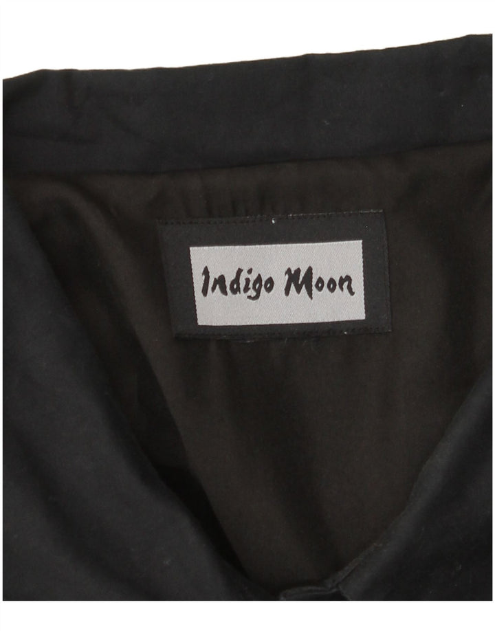 INDIGO MOON Giubbotto bomber oversize da donna UK 22 3XL Farfalla nera