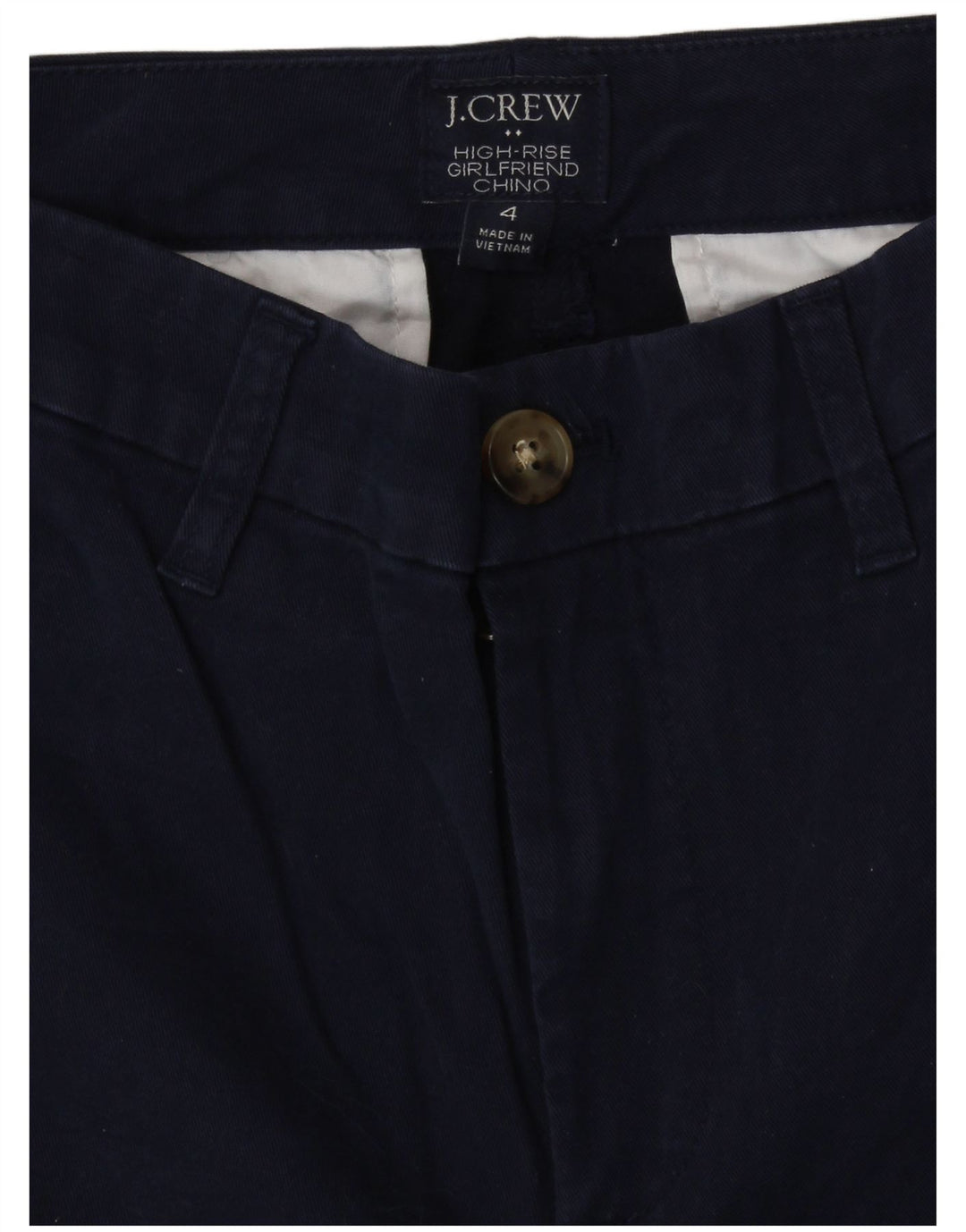 Pantaloni chino da donna J. Crew US 4 Small W28 L27 Blu navy classico