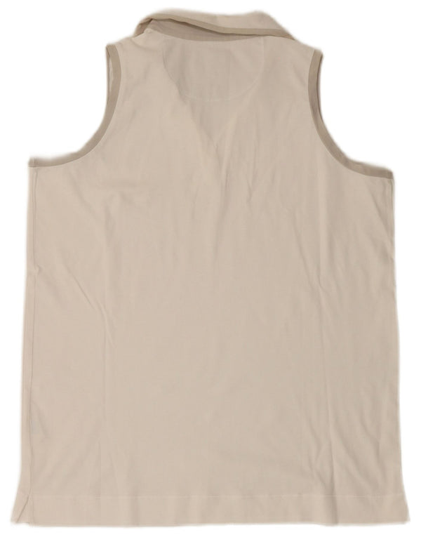 Polo senza maniche da donna Champion UK 16 grande cotone bianco