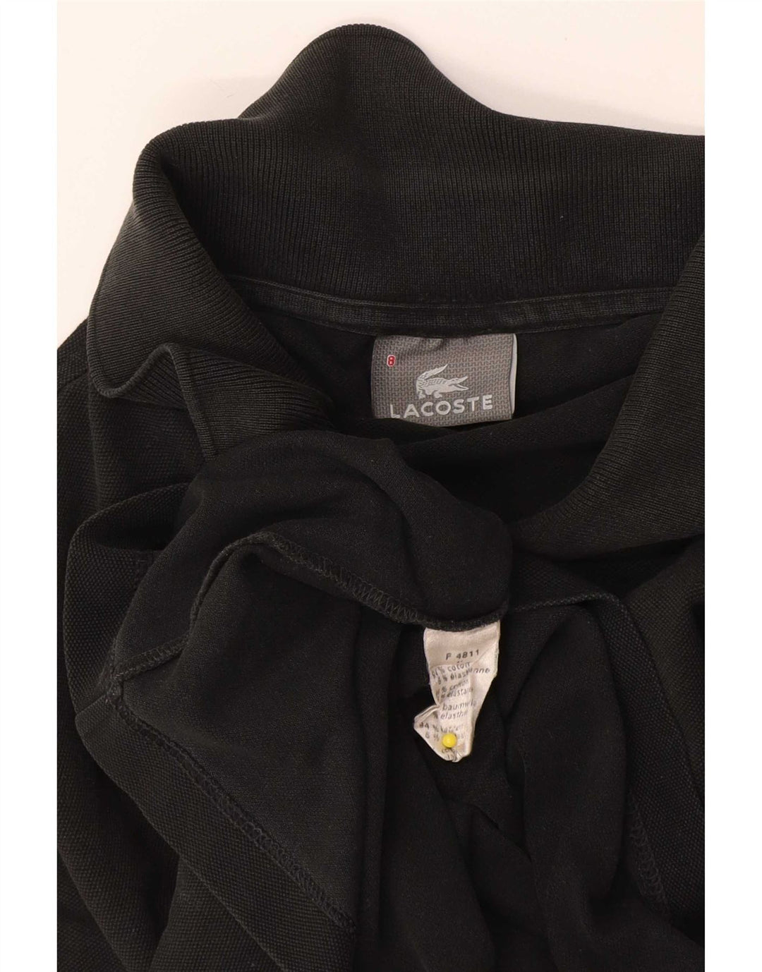Polo da uomo Lacoste taglia 8 3XL cotone nero
