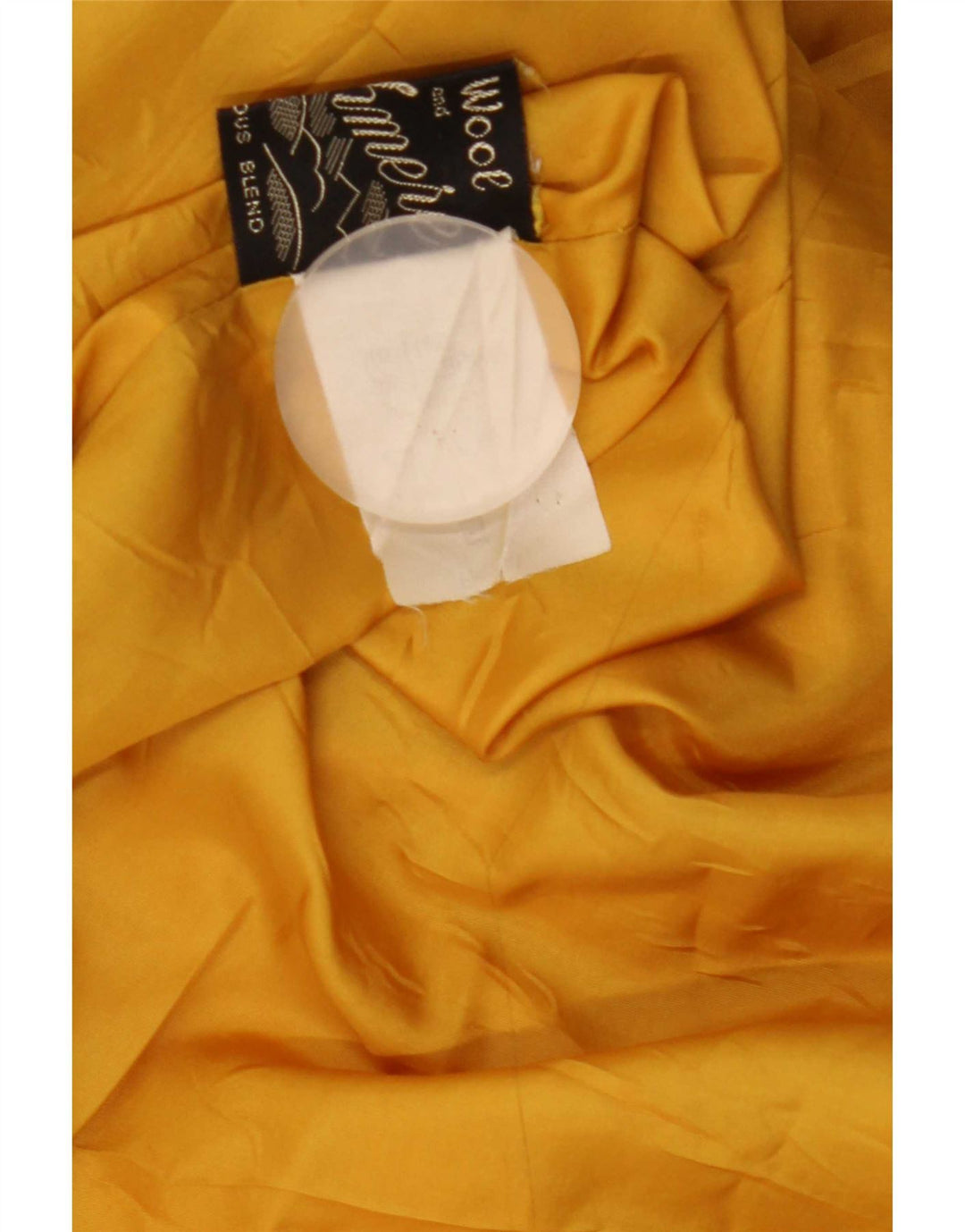 Soprabito vintage da donna UK 14 grande in lana color block giallo
