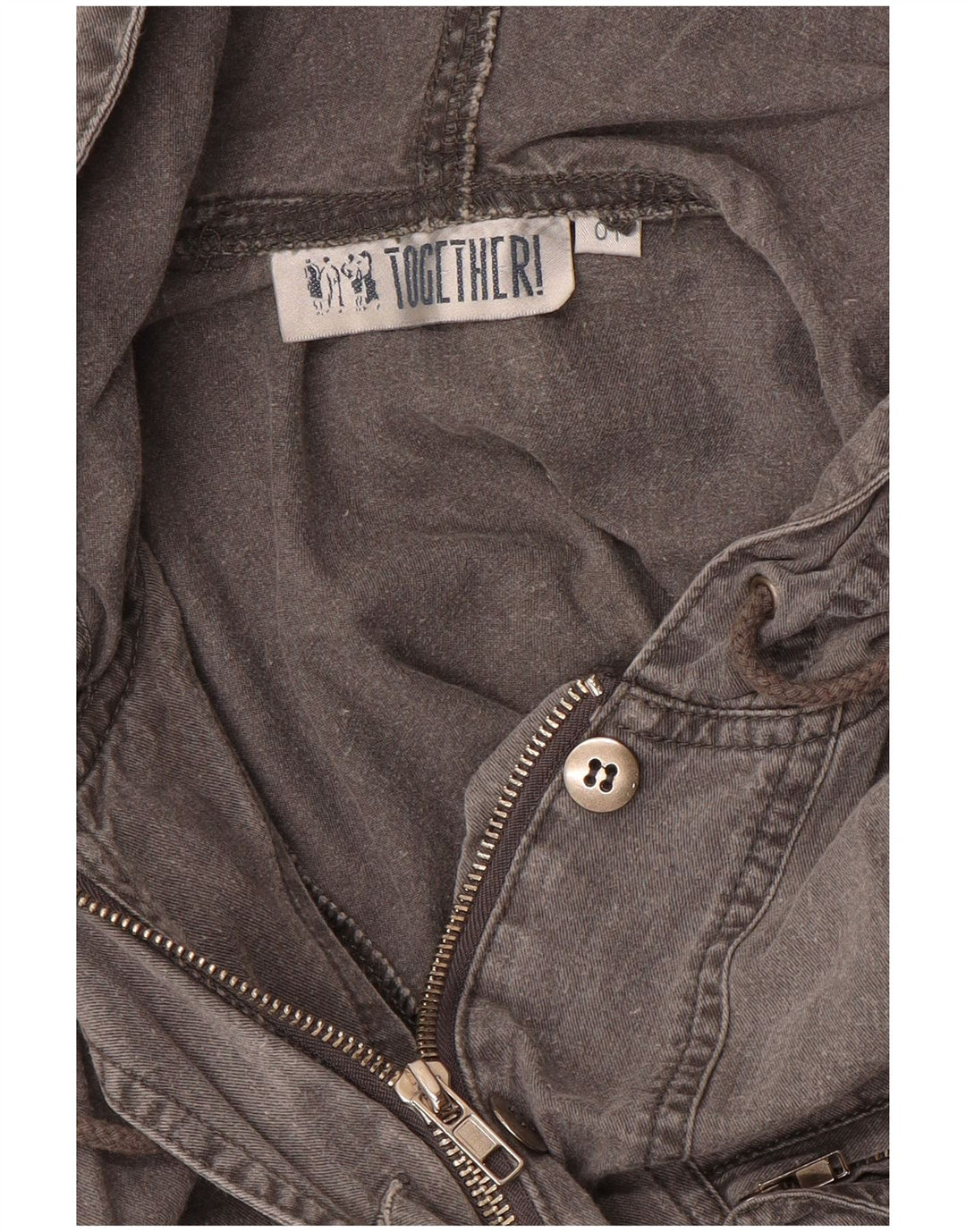 TOGETHER Tuta da donna con cappuccio UK 14 Grigio medio