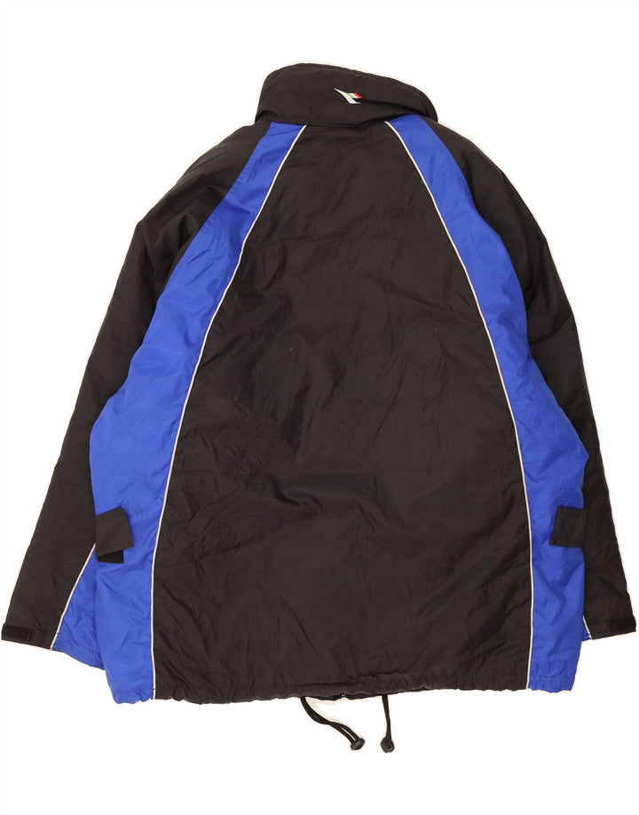 DIADORA Giacca a vento da uomo UK 46 3XL Nero Colourblock Poliammide
