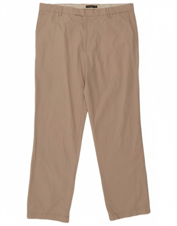 Pantaloni da abito dritti da uomo Dockers W38 L33 in cotone beige